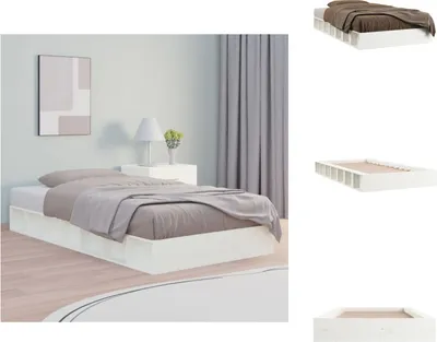 Obrázek produktu pro vidaXL Postel z masivu bílá 90x190 cm - Postele a válendy