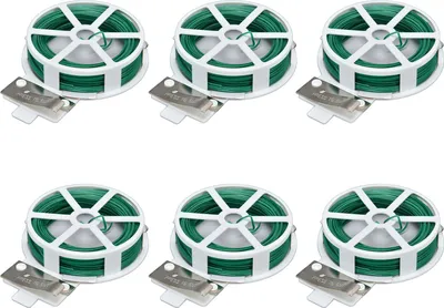 Produktbild von 6Pcs grüne Krawatte Draht Gartenarbeit Twist Krawatte Klettern Rebe Krawatte Draht für DIY Blume feste Pflanze Unterstützung