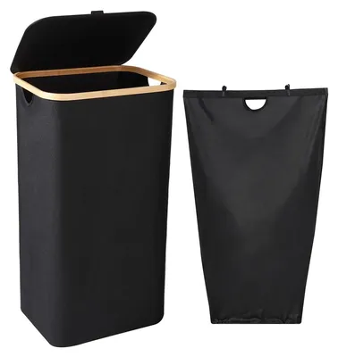 Immagine prodotto di Solidchoice - Cesto per la biancheria con coperchio e sacco interno estraibile da 100 litri