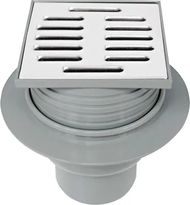 Produktbild von RUG Balkonablauf Terrassenablauf senkrecht Badablauf DN75 Bodenablauf Wasserablauf