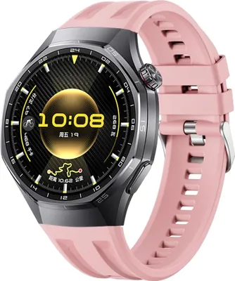 Obrázek produktu pro Silikonový řemínek pro Huawei Watch GT 6 Pro Seamless Groove nastavitelný růžový