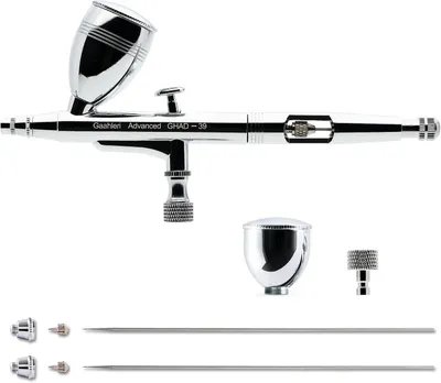 Productafbeelding van Airbrush Kit - Airbrush Gun Dual-Action Gravity 1/2 & 1/4 oz Vloeistof Cup - 0,35 & 0,5 mm Naald
