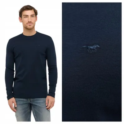 Immagine prodotto di Mustang | T-shirt da uomo Arlington, blu navy/blu scuro, cotone, taglia S