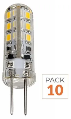 Produktbild von 10er-Pack – LED-Glühbirne G4 2 W 12 V SMD2835 24 LEDs 360° – Neutralweiß 4000 K – 5500 K