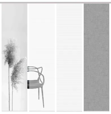 Produktbild von 80922 Schiebegardine IRLOS, Digitaldurck, Seidenoptik, 260x60 cm
