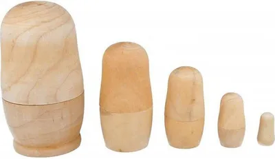 Produktbild von 5 hölzerne Russische Puppen zum Dekorieren
