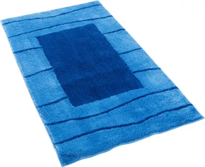 Produktbild von Pacific Badteppich Samoa Blau, Größe:47x50 cm WC-Deckelbezug (uni)
