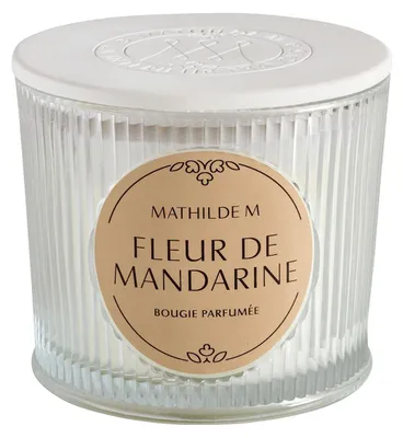 Duftkerze 400 g Mandarinenblüte mit Glas & Gipsdeckel