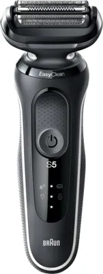 Zdjęcie produktu dla Braun Series 5 51-W1600s, Golarka foliowa, Czarny, Biały, Przyciski, LED, Ładowanie, Zasilanie, AC/Bateria