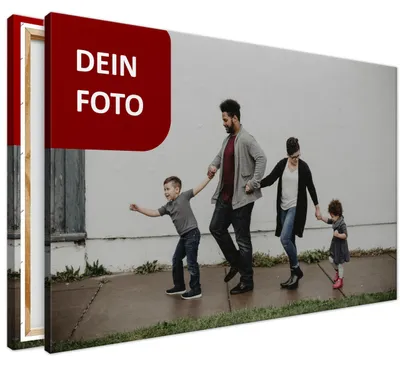 Produktbild von LUMASOUL Leinwandbild - Personalisiertes Bilder mit Ihrem upload Foto auf Leinwand - Holzrahmen und Keilrahmen - Wanddeko mit Ihrem Wunschmotiv für Wohnzimmer und Schlafzimmer - 90x60 cm