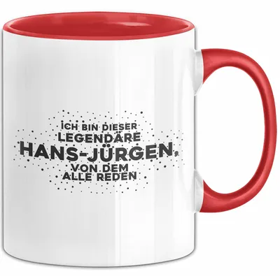 Produktbild von Hans-Juergen Tasse Die Legendaere Hans-Juergen, Von Dem Alle Reden Geschenk (Rot)