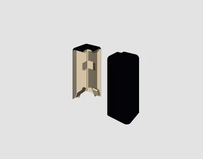Produktbild von EGGER Außenecke 6CM CUB Universal schwarz