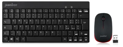 Produktbild von Perixx PERIDUO-712 Set: Kleine, kabellose Tastatur und Maus (2,4G) für Windows, mit Tasten