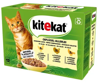 Zdjęcie produktu dla Kitekat 85gx12 Geflügel & Allerlei in Gelee Frischebeutel Multipack