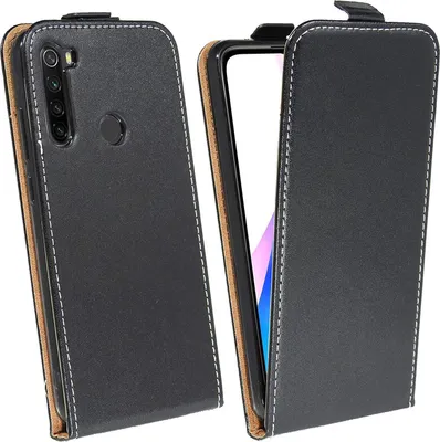 Zdjęcie produktu dla cofi1453® Etui z klapką kompatybilne z XIAOMI REDMI NOTE 8T Etui na telefon komórkowy składane pionowo z klapką w kolorze czarnym