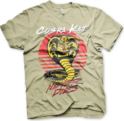 Produktbild von Cobra Kai Never Dies T-Shirt - Small - Khaki