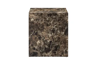 Produktbild von SalesFever Beistelltisch | quadratisch | MDF foliert in Marmoroptik | B 45 x T 45 x H 50 cm | Braun