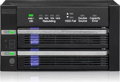 Obrázek produktu pro Icy Dock FatCage - 2x 2,5"/3,5" SATA HDD/SSD RAID 1 v 5,25" pozici černá