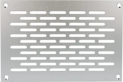 Produktbild von Aluminium Lochblech 150x100mm F1 Lüftungsgitter Lochung 20x3mm silber eloxiert