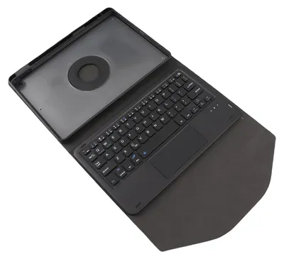 Obrázok produktu pre Puzdro s klávesnicou a bezdrôtovým touchpadom, s integrovaným držiakom na ceruzku – puzdro s klávesnicou pre tablety iOS 9, 8, 7 – čierne