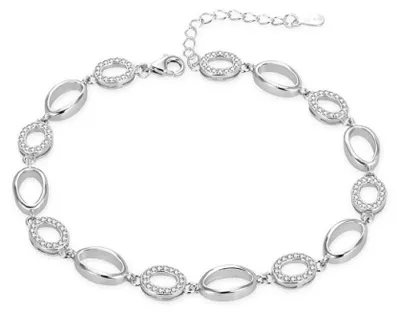 Produktbild von Modisches Silberarmband mit Zirkonen AGB775/21