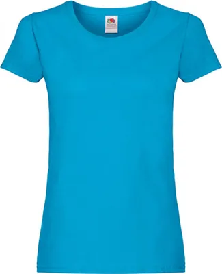 Produktbild von Fruit of the Loom 61-420-0 | Damen Original T Lady-Fit / Belcoro® Garn - Farbe: Azure Blue - Größe: XXL
