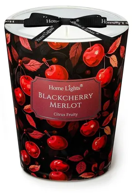 Produktbild von Duftkerze im Glas Schwarzkirschmerlot 190g Soja 1-Docht 40h Rauchfrei