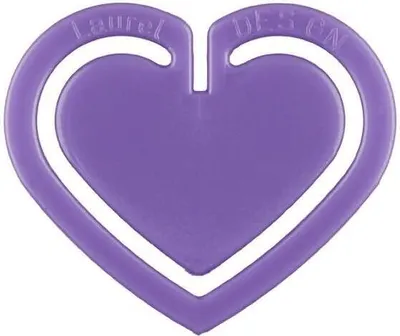 Produktbild von Büroklammern Herzklip 30mm VE=12 Stück violett