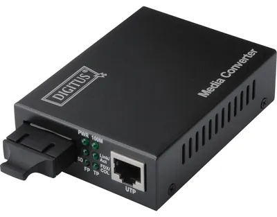 Immagine prodotto di Convertitore multimediale Fast Ethernet DIGITUS, RJ45 / SC