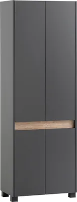 Produktbild von Schuhschrank CORATO-80 in anthrazit mit Blende in Wildeiche Nb., B/H/T: ca. 56,9/164,5/33 cm