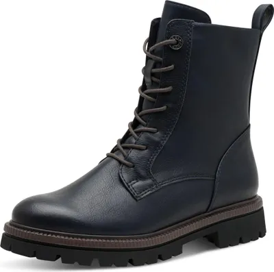 Produktbild von MARCO TOZZI Damen Stiefeletten zum Schnüren mit weichem Innenfutter Vegan, Blau
