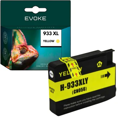 Productafbeelding van Evoke compatibele inkt voor HP 933XL, HP933, CN056AE, geel, 13 ml, 1260 pagina's, geschikt voor OfficeJet 6100, 6600, 6700, Premium 7110, 7510, 7600, 7610, 7612