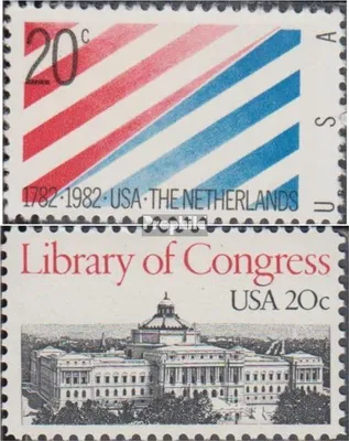 Produktbild von Briefmarken USA 1982 Mi 1582,1583 (kompl.Ausg.) postfrisch Diplomatische Beziehung zu den Niederlanden