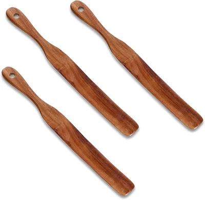 Produktbild von Holzlöffel 28 cm, Teakholz, zum Rühren, Kochen, Brotteig, Küchenzubehör