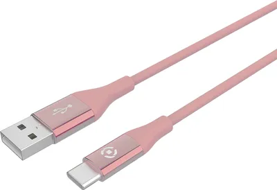 Image de Celly USBTYPECCOLORPK Câble USB 1 m USB 2.0 USB A USB C Rose