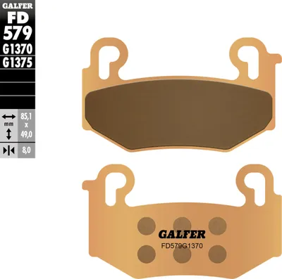 Produktbild von Bremsbeläge Galfer FD579G1370 Sinter-Metall STREET vorne (2 benötigt) für BMW R GS 1300 ccm Bj. 2023 - 2024