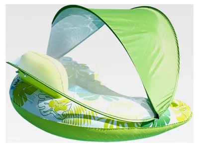 Produktbild von Aufblasbares Schwimmkissen für Erwachsene - Pool Sitzliege mit Getränkehaltern und ergonomischer Schwimminsel für Damen und Herren im Sommer am Fluss oder See