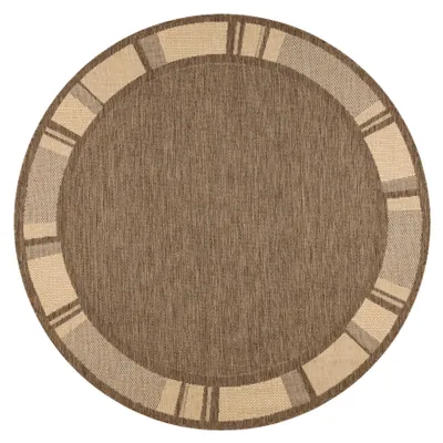Obrázek produktu pro Kulatý koberec SISAL FLOORLUX 20195 káva, mais hnědý kruh PRŮMĚR 200 cm