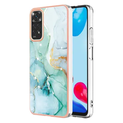 Obrázek produktu pro Pouzdro pro Xiaomi Redmi Note 11S / Note 11 4G, tenké mramorové nárazuvzdorné měkké TPU bumper pouzdro zelené