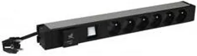Produktbild von Legrand 646835, Standard, 1U, Einphasig, Horizontal/Vertikal, Aluminium, Schwarz