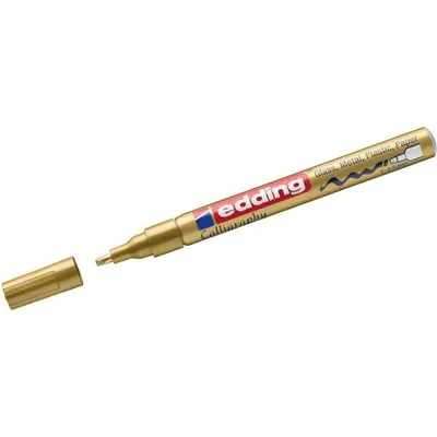 Produktbild von Edding 4-753053, Gold, Konische Spitze, Gold, Aluminium, Medium, 1 mm
