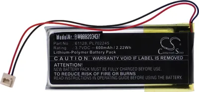 Produktbild von vhbw Akku Ersatz für Streamlight 61128, PL702245 für Multifunktionslampe (600 mAh, 3,7 V, Li-Polymer)