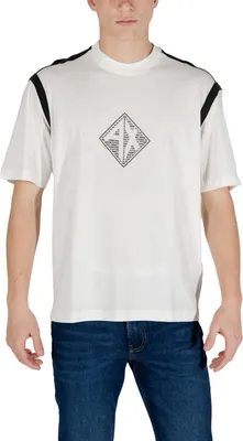 Produktbild von Armani Exchange Herren TShirt Weiss mit Streifen : Größe - M Größe: M