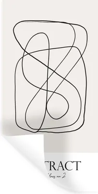 Produktbild von MuchoWow® Wandtattoo Wandsticker Wandaufkleber Kunst - Linienkunst - Abstrakt 40x80 cm Selbstklebend und Repositionierbar - Repositionierbar - Wasser abweisend