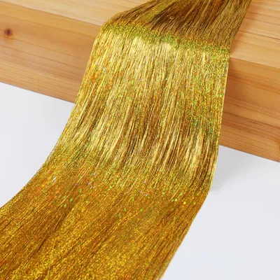 5000 goldene Eiszapfen-Girlanden, 50 cm, glitzernde Weihnachtsdeko