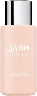 A product shot of a Jean Paul Gaultier Classique Perfumed Body Lotion bottle.