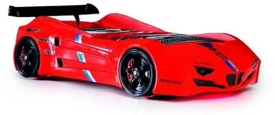Image de Rennwagen Auto Bett Kinderbett Autobett Kinderzimmer Betten Möbel Rot