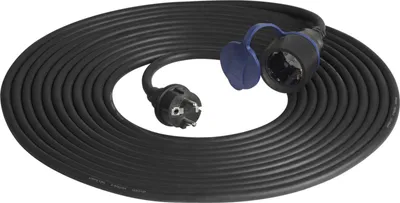 Image de Câble secteur Rallonge à contact de protection 10m IP44 noir
