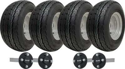 Zdjęcie produktu dla 20.zestaw przyczepy dwuosiowej 5x8.00-10 Koła do szybkiej jazdy drogowej Oś sztywna 750 kg