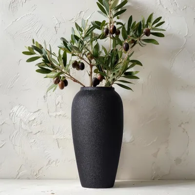 Immagine prodotto di Vaso in Vetroceramica nera - altezza 35 cm